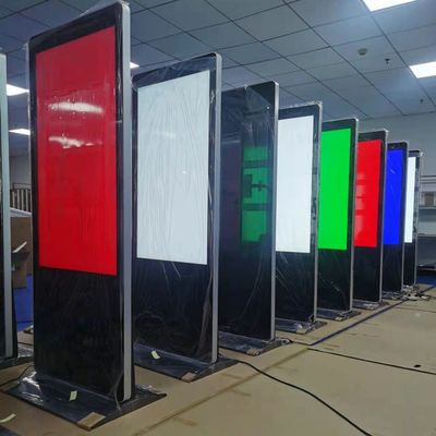 주문 65인치 LCD 안드로이드 수직 바닥 서있는 디지털 사이니지 디스플레이 광고 기계 온라인 제조