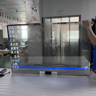 주문 프리미엄 쇼룸 55 인치 올레드 터치 스크린 투명 데스크톱 수직 오일 인 원 머신 online manufacture