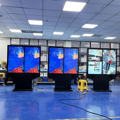 주문 55-Inch Dual-Screen Side-By-Side Outdoor Waterproof High Brightness KFC / McDonald'S Menu Boards 온라인 제조