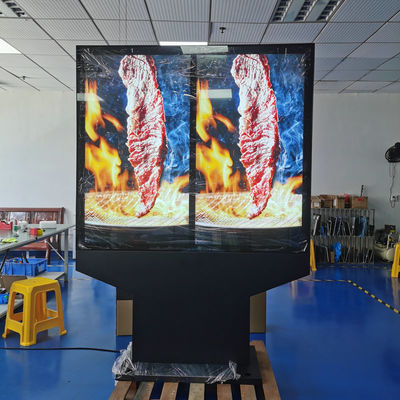 주문 55-Inch Outdoor Waterproof Dual-Screen Menu Board With Sunscreen Thermal Treatment Middle East Available 온라인 제조