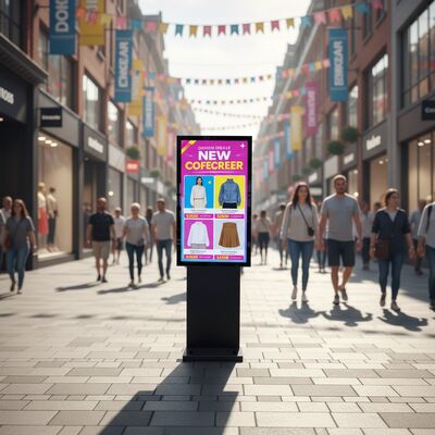 주문 49인치 IP65 방수 외부 디지털 사이니지 3000cd/m2 밝기 LCD 광고 디스플레이 온라인 제조