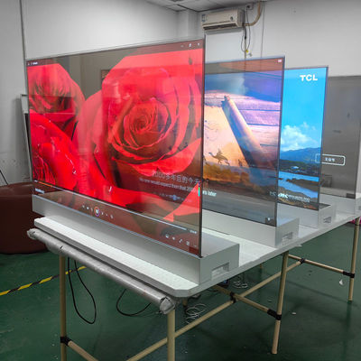 55인치 콘트라스트 64x32 화이트 블루 OLED 화면 스마트 TV 모니터